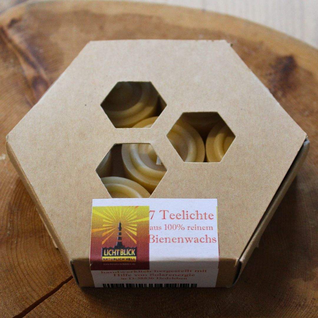 Bienenwachs Teelichte 7 Stück