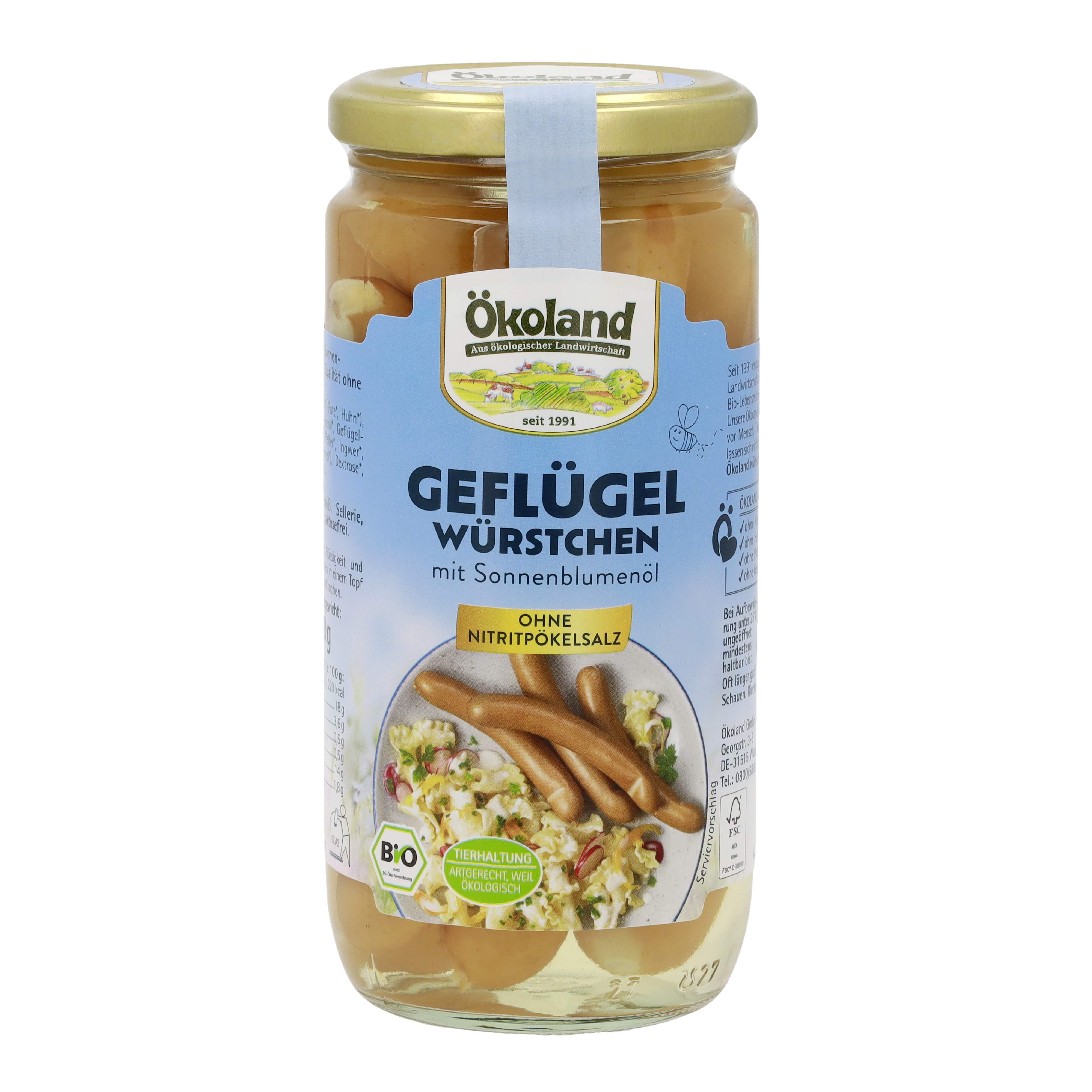 Geflügel-Würstchen im Glas 380 g